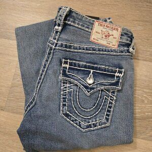 TRUE RELIGION HALLE CRYSTAL SUPER T SUPER SKINNY JEAN - SZ 27